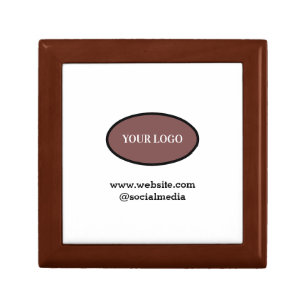 Simple minimal elegant custom logo here company f gift box