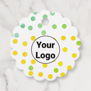 Simple minimal elegant custom logo here company favor tags