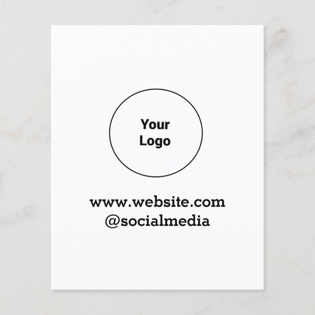 Simple minimal elegant custom logo here company   flyer (Front)