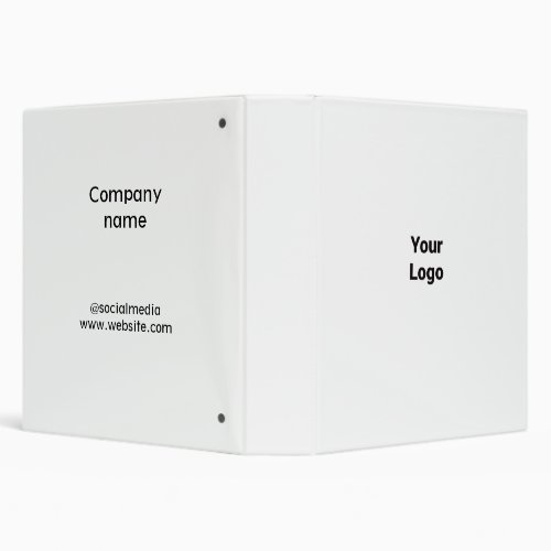 Simple minimal elegant custom logo here company  g 3 ring binder