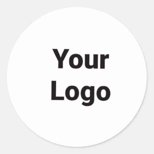 Simple minimal elegant custom logo here company  g classic round sticker