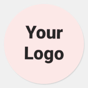Simple minimal elegant custom logo here company g classic round sticker