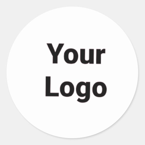 Simple minimal elegant custom logo here company  g classic round sticker