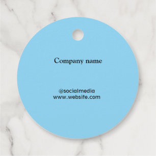 Simple minimal elegant custom logo here company g favor tags