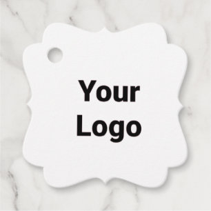 Simple minimal elegant custom logo here company  g favor tags