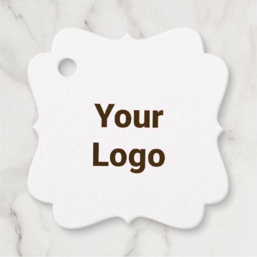 Simple minimal elegant custom logo here company  g favor tags