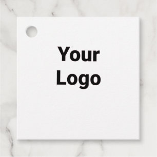Simple minimal elegant custom logo here company  g favor tags