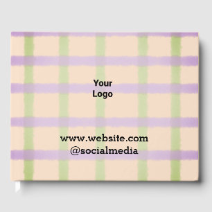 Simple minimal elegant custom logo here company g guest book