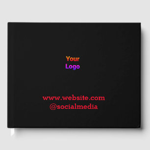Simple minimal elegant custom logo here company g guest book