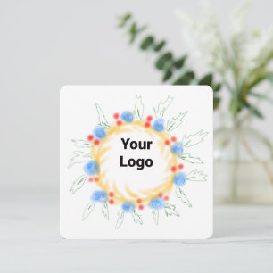 Simple minimal elegant custom logo here company g holiday card