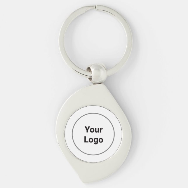 Simple minimal elegant custom logo here company  g keychain (Front)