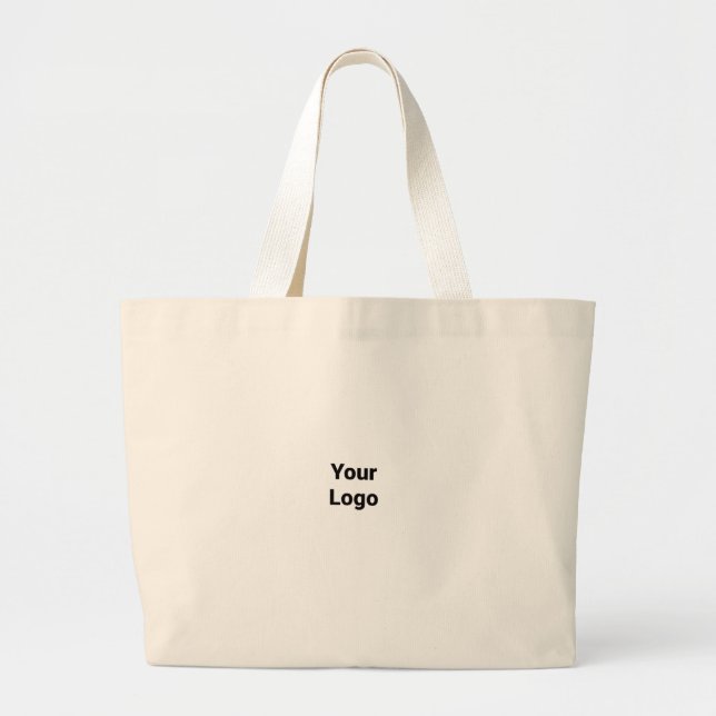 Simple minimal elegant custom logo here company  g large tote bag (Front)