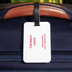 Simple minimal elegant custom logo here company g luggage tag