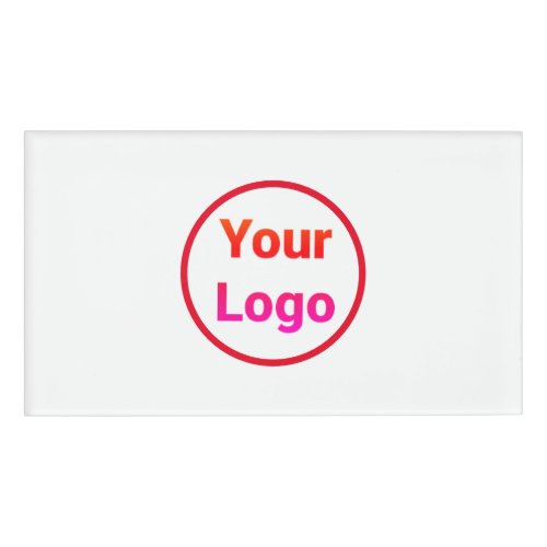 Simple minimal elegant custom logo here company  g name tag