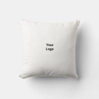 Simple minimal elegant custom logo here company  g throw pillow