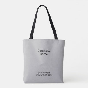 Simple minimal elegant custom logo here company  g tote bag