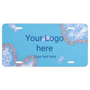 Simple minimal elegant custom logo here company license plate