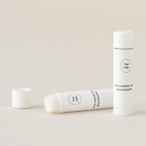 Simple minimal elegant custom logo here company  lip balm