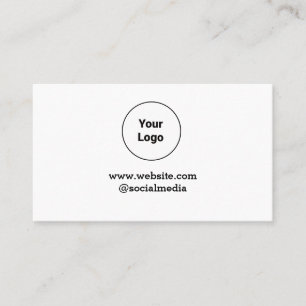 Simple minimal elegant custom logo here company loyalty card