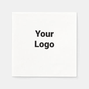 Simple minimal elegant custom logo here company napkins