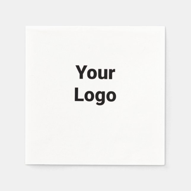 Simple minimal elegant custom logo here company    napkins (Front)