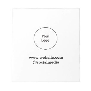 Simple minimal elegant custom logo here company notepad
