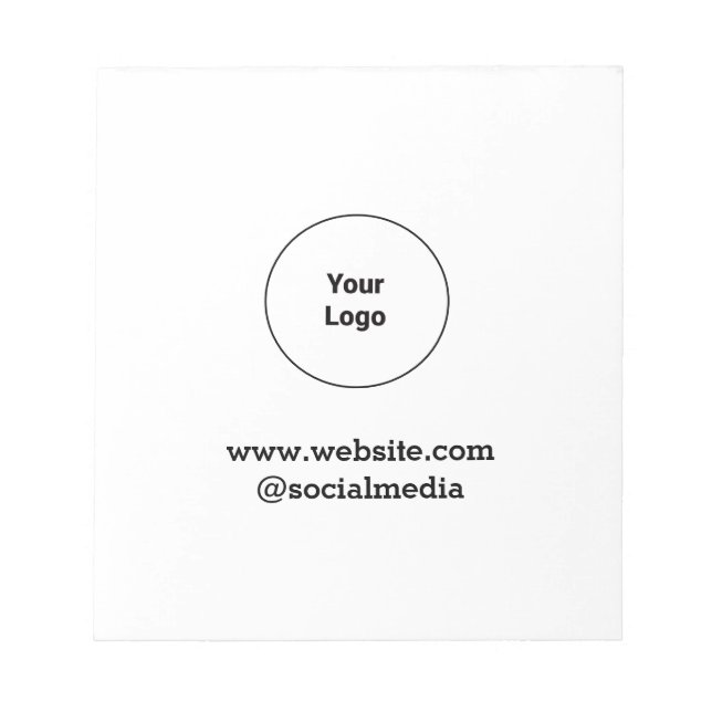 Simple minimal elegant custom logo here company  notepad (Front)