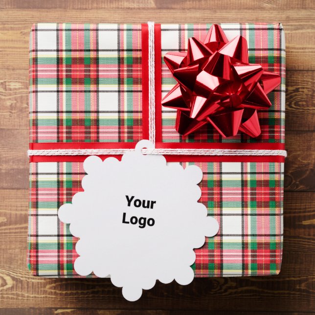 Simple minimal elegant custom logo here company ornament card (Insitu (Gift))