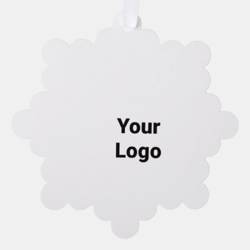 Simple minimal elegant custom logo here company ornament card