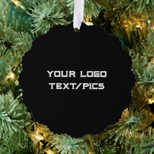Simple minimal elegant custom logo here company ornament card