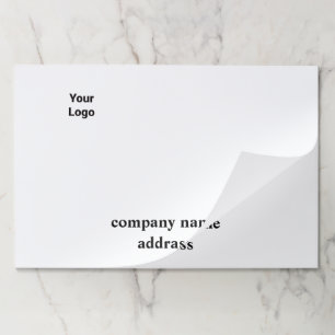 Simple minimal elegant custom logo here company  p paper pad