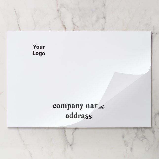 Simple minimal elegant custom logo here company  p paper pad (Folded)
