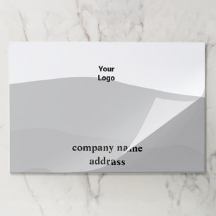 Simple minimal elegant custom logo here company  p paper pad
