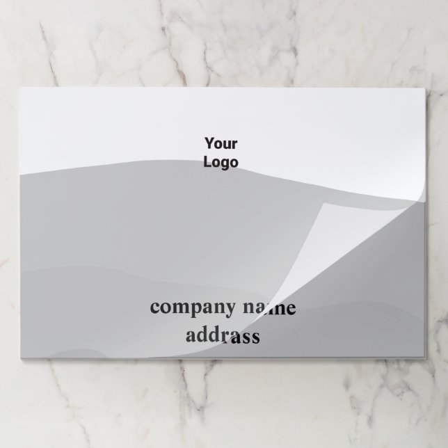 Simple minimal elegant custom logo here company  p paper pad (Folded)