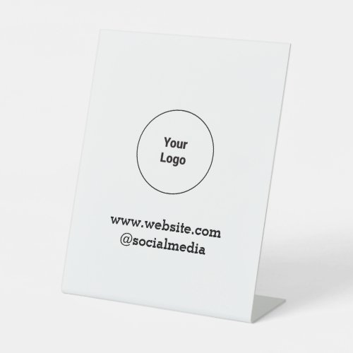 Simple minimal elegant custom logo here company   pedestal sign