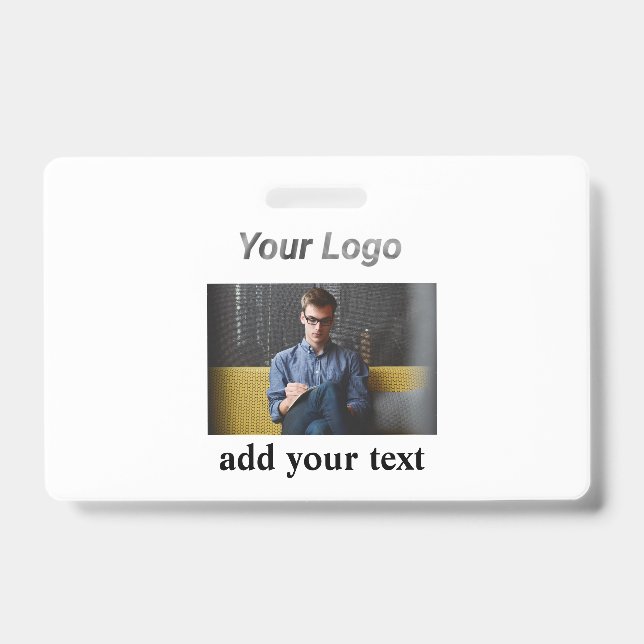 Simple minimal elegant custom logo here company ph badge (Front)