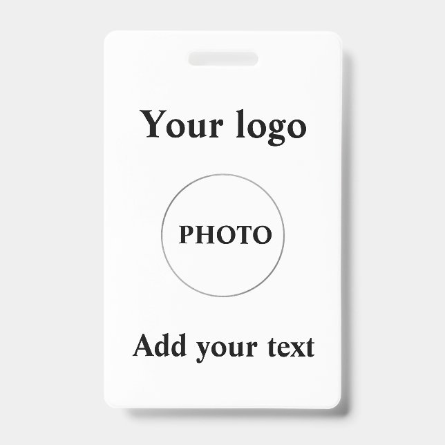 Simple minimal elegant custom logo here company ph badge (Front)