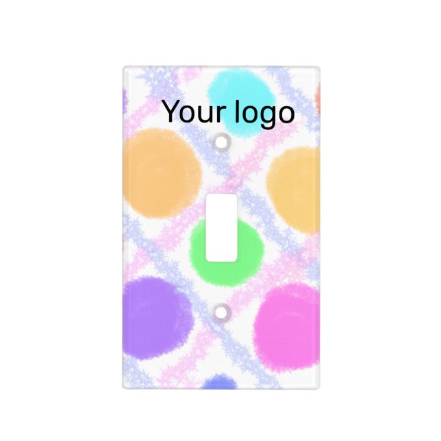 Simple minimal elegant custom logo here company ph light switch cover (Front)