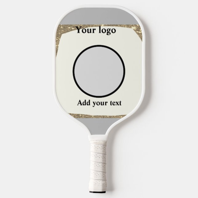 Simple minimal elegant custom logo here company ph pickleball paddle (Back)