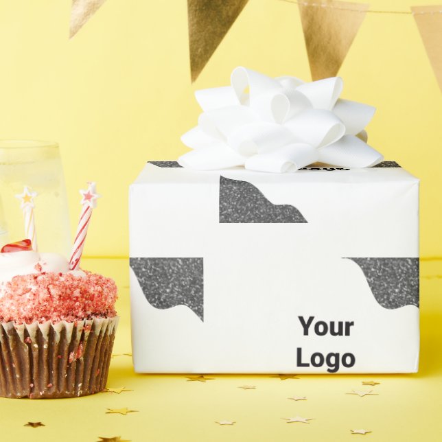 Simple minimal elegant custom logo here company ph wrapping paper (Birthday Party)