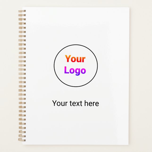 Simple minimal elegant custom logo here company   planner (Front)