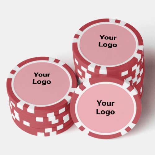 Simple minimal elegant custom logo here company poker chips