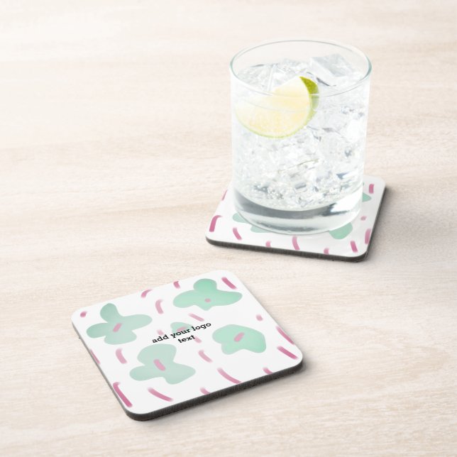 Simple minimal elegant custom logo here company  s beverage coaster (Right Side)