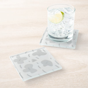 Simple minimal elegant custom logo here company  s glass coaster