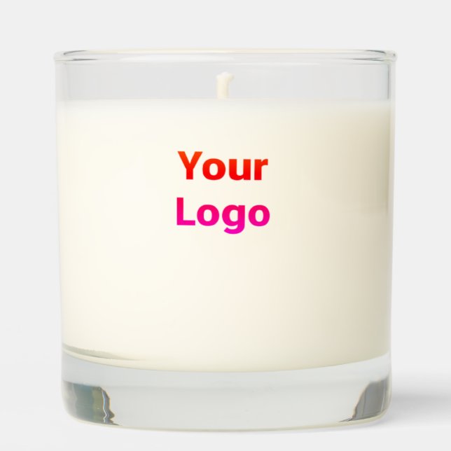 Simple minimal elegant custom logo here company scented candle (Front)