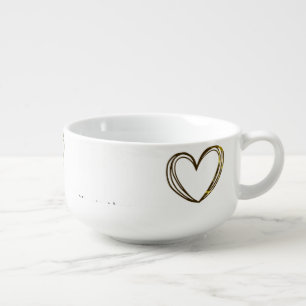 Simple minimal elegant custom logo here company    soup mug