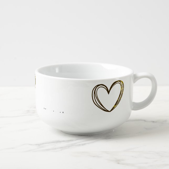 Simple minimal elegant custom logo here company    soup mug (Left)
