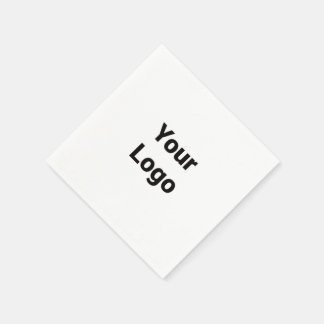 Simple minimal elegant custom logo here company sq napkins