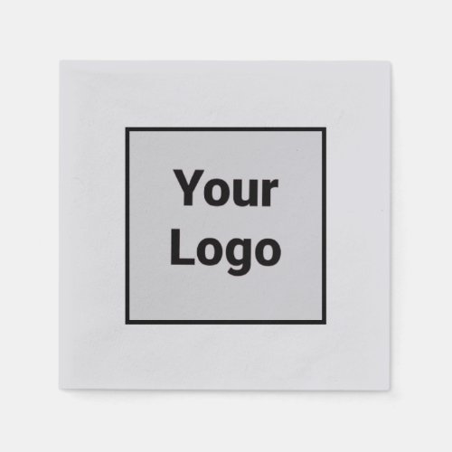 Simple minimal elegant custom logo here company sq napkins