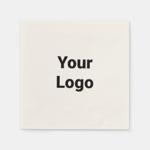 Simple minimal elegant custom logo here company sq napkins